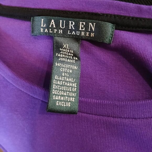 Lauren Ralph Lauren purple long sleeve top size XL - Picture 5 of 5